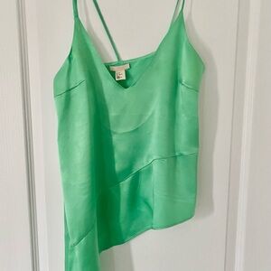 Green Silk Look Camisole Top
